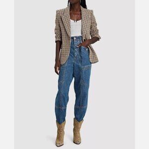Isabel Marant Étoile Neko High-Rise Cargo Jeans SIZE FR34